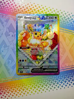 Eevee EX SVP 174 Prismatic Evolutions PROMO Pokemon TCG Card W/ Stand NM/MINT - Image 4