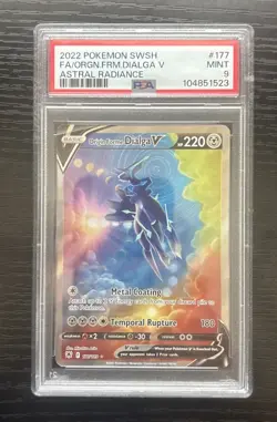 Origin Forme Dialga V #177 Alt Art Pokemon Sword & Shield Astral Radiance PSA 9 - Image 1