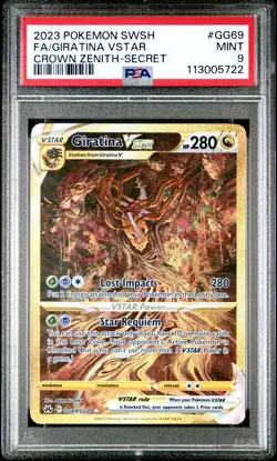 Pokemon Giratina VSTAR GG69 Crown Zenith Secret Rare Holo PSA 9 - Image 3