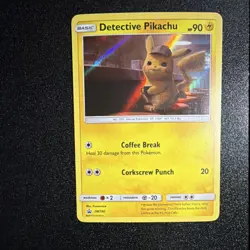 Pokemon TCG Detective Pikachu SM190 Promo Holo Basic 90HP Framestore - Image 1
