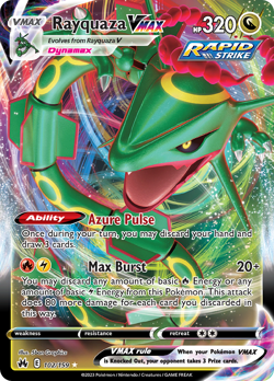 Rayquaza VMAX 102/159 Holo VMAX Rare Crown Zenith Pokemon Near Mint - Image 1