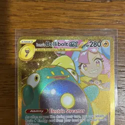 Pokemon TCG Ionos Bellibolt ex 188/159 Journey Together Gold Hyper Rare Card NM - Image 2