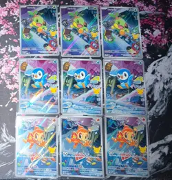 Pokemon Turtwig, Chimchar, Piplup MEP 040, 041, 042 First Partner Promo - Image 1