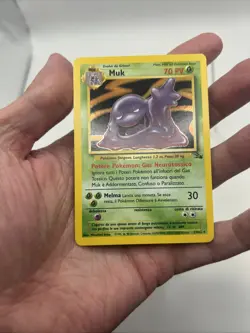 ITALIAN Muk 13/62 Fossil Holo Rare Pokemon TCG WOTC Unlimited LP - Image 4