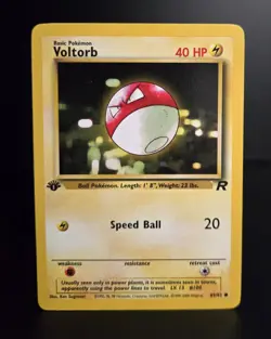 Pokemon TCG - VOLTORB - 1ST EDITION - 69/82 - TEAM ROCKET (2000) - WOTC - LP/NM - Image 1