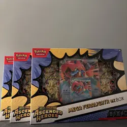X3 Pokemon TCG: Mega Evolution Ascended Heroes - Mega Feraligatr EX Box - Image 2