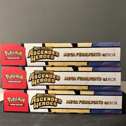 X3 Pokemon TCG: Mega Evolution Ascended Heroes - Mega Feraligatr EX Box - Image 4