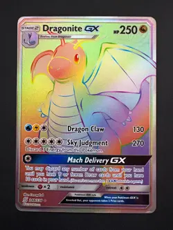 Dragonite GX 248/236 Pokemon Unified Minds Rainbow Rare Near Mint NM 2019 - Image 1