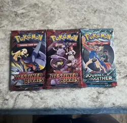 Pokemon Scarlet & Violet Destined Rivals Journey Together 3 Booster Packs - Image 1