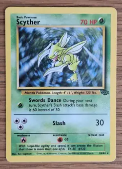 Scyther 26/64 Pokemon TCG Jungle Set (1999) non-HOLO Rare - Image 1