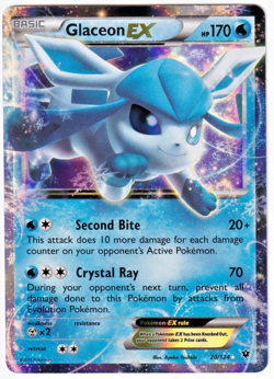 Glaceon EX 20/124 Fates Collide Ultra Rare Holo Pokemon NM - Image 1