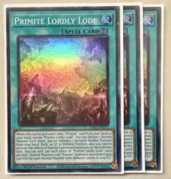 Yugioh! 3x Primite Lordly Lode RA05-EN071 Super Rare 1st Ed NM - Image 1