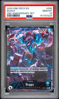 Buggy PSA10 2025 One Piece English Version 2nd Anniversary Set #042 - Image 1