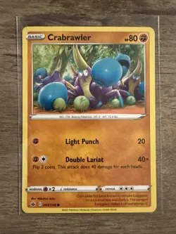 Pokemon Chilling Reign Crabrawler Common Card 084/198 - Image 1