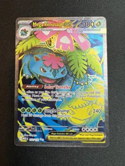 ENGLISH MEGA VENUSAUR EX FULL ART PRERELEASE 155/132 POKEMON CARD - Image 2