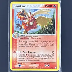Blaziken 5/108 EX Power Keepers Holo Rare Pokemon Card TCG 2007 Fire Starter DMG - Image 1