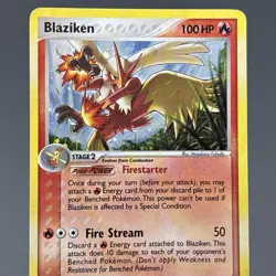 Blaziken 5/108 EX Power Keepers Holo Rare Pokemon Card TCG 2007 Fire Starter DMG - Image 3