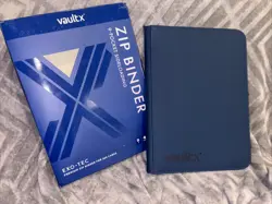 VaultX Premium Exo-TecR Zip Binder - 9 Pocket Trading Card Holds 360 -Blue - Image 1