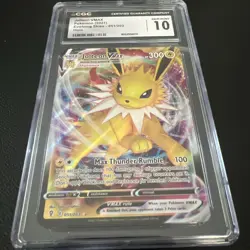 CGC Gem 10 Pokemon Jolteon VMAX TCG Evolving Skies Holo Ultra Rare Card 051/203 - Image 1