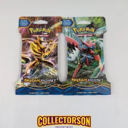 2x Sealed 2016 Pokemon XY BreakPoint Sleeved Booster Pack Mega Scizor Greninja - Image 1