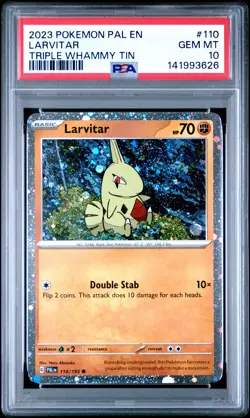 2023 Pokemon Scarlet & Violet Paldea Evolved 110 Larvitar PSA 10 141993626 - Image 1