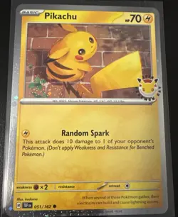 Butt Swirl🌀Oversized Orbs Pikachu 051/162 Pokemon Day 2026 Promo Pokemon Card - Image 1
