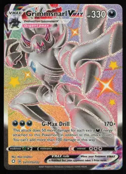 2021 SWORD & SHIELD - SHINING FATES GRIMMSNARL VMAX VMAX/RARE SHINY VMAX #SV117 - Image 1