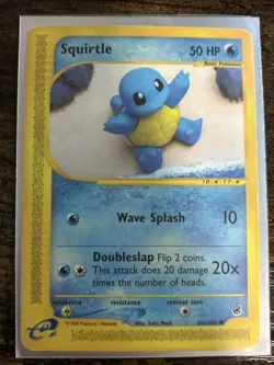 Pokemon Squirtle Expedition Base E-Series Common Card 132/165 2002 - Image 1