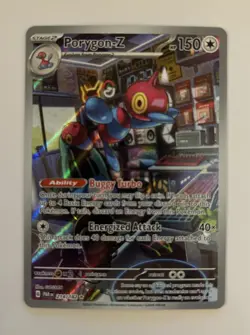 Porygon-Z 214/182 Sv04: Paradox Rift Illustration Rare Full Art Holo Pokemon - Image 1