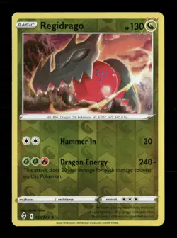 Regidrago Reverse Holo Holo Rare SWSH07: Evolving Skies 124/203 LP Pokemon LP - Image 1