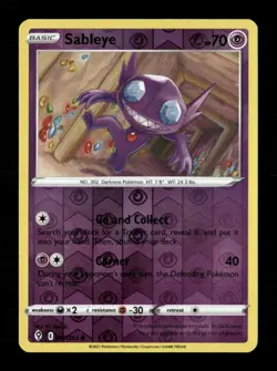 Sableye Reverse Holo Common SWSH07: Evolving Skies 067/203 LP Pokemon LP - Image 1