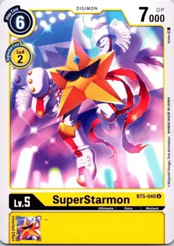 SuperStarmon BT5-040 Black Uncommon Ultimate (Lv5) Digimon Card CCG - Image 1