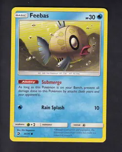 Feebas 28/70 Common Dragon Majesty Pokemon Near Mint - Image 1