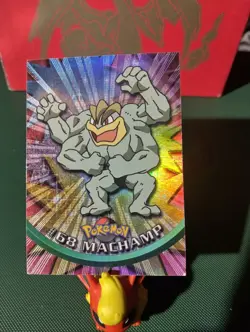 Pokemon Vintage Topps Machamp Silver Foil #68 Rare LP Black Label English - Image 1