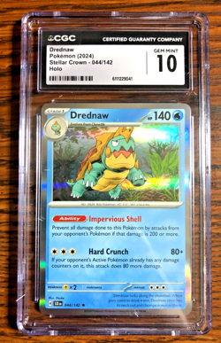 Drednaw Holo Rare #044 - CGC GEM MINT 10 - 2024 SV Stellar Crown - Pokemon TCG - Image 1