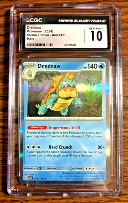 Drednaw Holo Rare #044 - CGC GEM MINT 10 - 2024 SV Stellar Crown - Pokemon TCG - Image 4