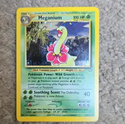 Pokemon Meganium Neo Genesis Holo Rare 11/111 English 100 HP 2000 1st Edition - Image 1