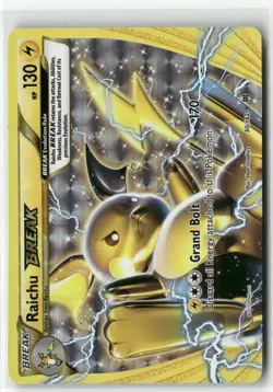 2015 Pokemon XY BREAKthrough Raichu BREAK 50/162 Ultra Rare NM - Image 1