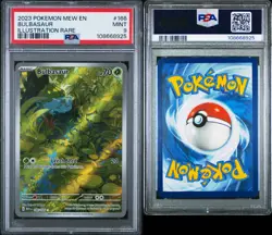 Pokemon TCG Bulbasaur 166/165 Scarlet & Violet 151 Illustration Rare PSA 9 - Image 3
