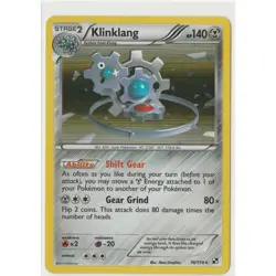 Pokemon Klinklang Black & White 76/114 Holo Rare EN - Image 1