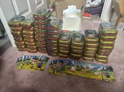 Pokemon TCG Ascended Heroes Mini Tins X57 Empty Tins. No Packs, Some Sticker - Image 1