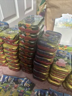Pokemon TCG Ascended Heroes Mini Tins X57 Empty Tins. No Packs, Some Sticker - Image 3