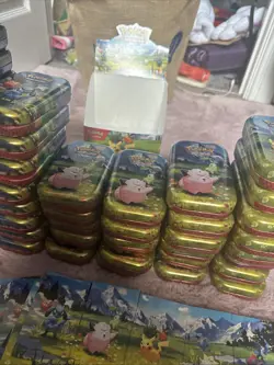 Pokemon TCG Ascended Heroes Mini Tins X57 Empty Tins. No Packs, Some Sticker - Image 4
