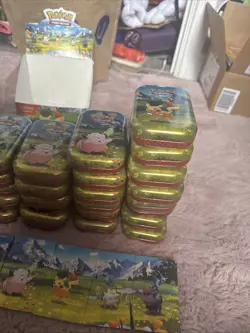 Pokemon TCG Ascended Heroes Mini Tins X57 Empty Tins. No Packs, Some Sticker - Image 5