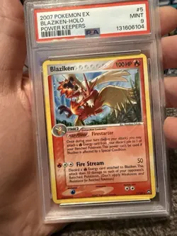 2006 POKEMON EX DRAGON FRONTIERS BLAZIKEN #5/108 RARE HOLO FOIL PSA 9 - Image 1