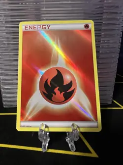Fire Energy Reverse Holo Pokemon 2013 LP - Image 4