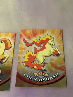 Ponyta #77 Rapidash #78 2000 Topps Pokemon TV Animation holo foil NM - Image 3