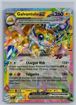 Galvantula ex 51/142 Double Rare Stellar Crown Pokemon Near Mint - Image 1