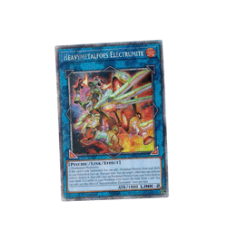Yugioh Yu-Gi-Oh! Heavymetalfoes Electrumite RA04-EN292 Platinum Secret Rare Card - Image 1