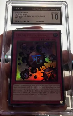 2024 Yu-Gi-Oh! 25th Anniversary Kaiba #KC01-EN053 Crush Card Virus CGC 10 - Image 1